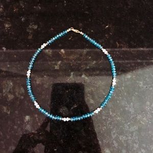 Blue, White, and Gold Choker